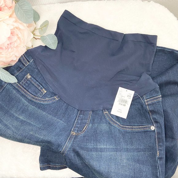 Motherhood Maternity Indigo Blue Boot Cut Extra Small - Picture 4 of 7
